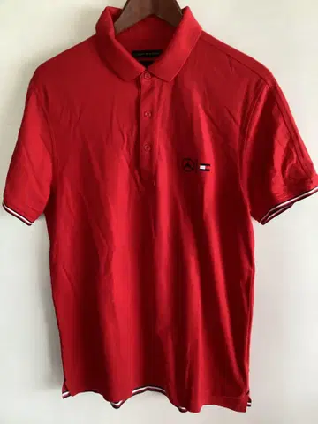Tommy Hilfiger 빨간색 피케 셔츠 AMG 벤츠