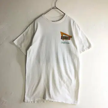 3457 인 앤 아웃 버거 반팔 티셔츠 빅 프린트 화이트