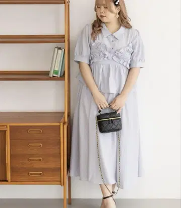CLETTE 프릴 뷔스티에 셔츠 원피스