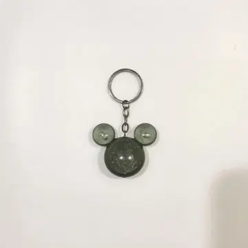 유리 미키 모티브 키링 그린 계열
