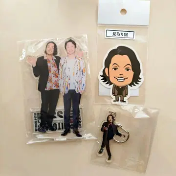 평면도 아크릴 스탠드, 키링, 스티커 세트