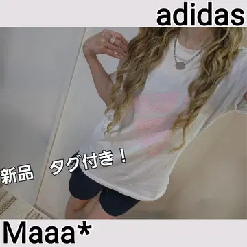 새상품 아디다스 귀여운 빅 로고 티셔츠