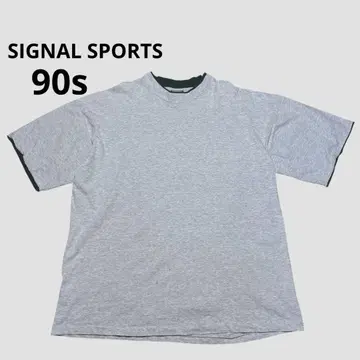 SIGNAL SPORTS 90s USA제 싱글 그레이 티셔츠