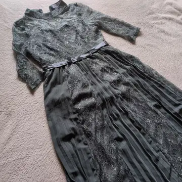 Lace Ladies 레이스 리본 롱 원피스 드레스