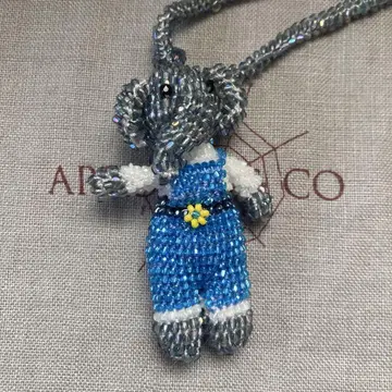 Aprosio & Co 파랑 살로펫 코끼리 목걸이