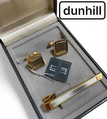새상품급 dunhill 던힐 넥타이핀 커프스 단추 남성용 박스 포함