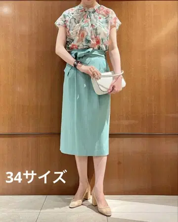 2033ss 보르지 스트레치 옥스 하이 웨스트 펜슬 스커트 34