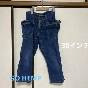 GO HEMP 다크 네이비 데님 벤더 팬츠 30인치