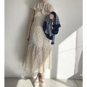 새상품 Dazzlin 트로피컬 플레어 레이스 원피스 F