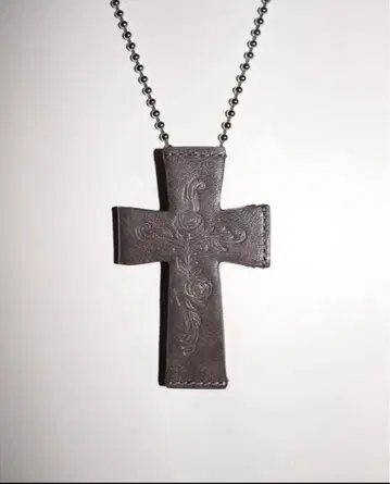 스컬프터 크로스 가죽 스트랩 지갑