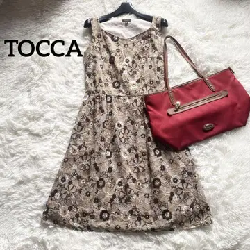 TOCCA 토카 슬리브리스 원피스 꽃무늬 자수 보타니컬 L 사이즈