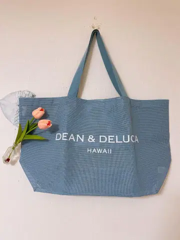 DEAN&DELUCA/하와이 한정판/블루/메쉬 백/XL