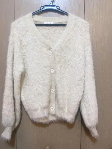 LOUNIE 크림색 나일론 100% 가디건