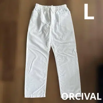 ORCIVAL 오르치발 코튼 린넨 이지 팬츠 카고 화이트 흰색 L