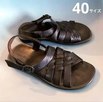 가죽 다크 브라운 샌들 40 사이즈