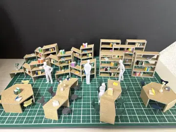 건축 모형 부속물 1/50 스터디 스페이스 커뮤니티 스페이스 세트