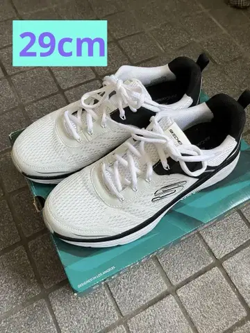 스케쳐스 D'LUX WALKER 남성용 화이트/블랙 29cm