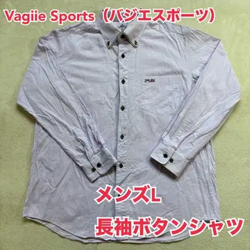 Vagiie Sports (바지 스포츠) 남성용 L 긴팔 버튼 셔츠