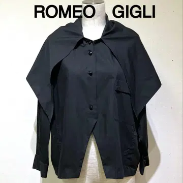 ROMEO GIGLI 블랙 케이프 셔츠