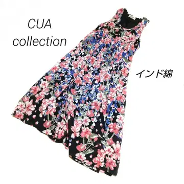 CUA 컬렉션 인도 면 부드러운 롱 원피스 꽃무늬