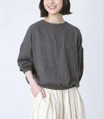 dgy 풀오버 블라우스 면 탑 W 거즈