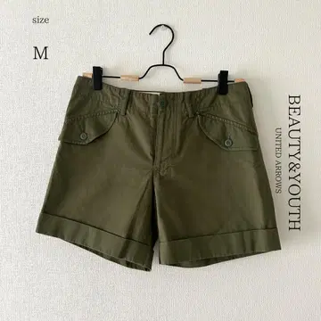 뷰티 앤 유스] 캐주얼 숏 팬츠 [M] 카키 애로우즈