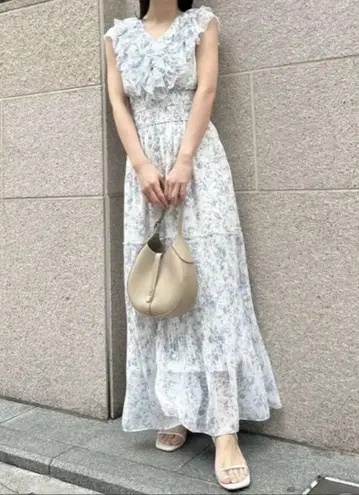 SNIDEL Sustainable 플리츠 프릴 원피스