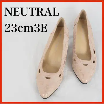 NEUTRAL*펌프스*23cm3E*핑크 베이지*O3810