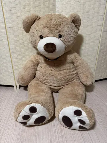 베이지색 곰 모양의 봉제 인형