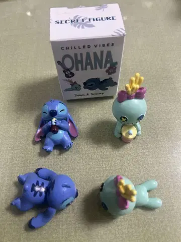 OHANA 스티치 시크릿 피규어 4종
