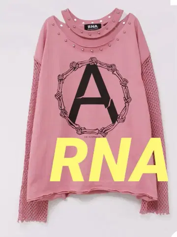 RNA M2401 메쉬 슬리브 스터드 롱 T 핑크