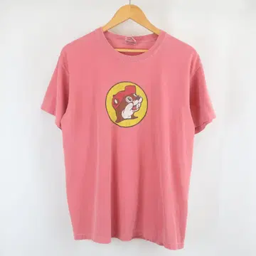 Buc-ee's 기업 로고 마스코트 양면 프린트 페이드 티셔츠 M