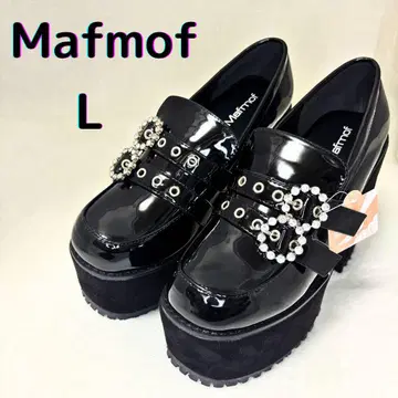 Mafmof 통굽 더블 벨트 로퍼 신발 양산형 지뢰계 L