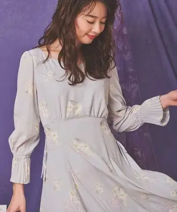 Noela 라일락 플라워 원피스 노엘라