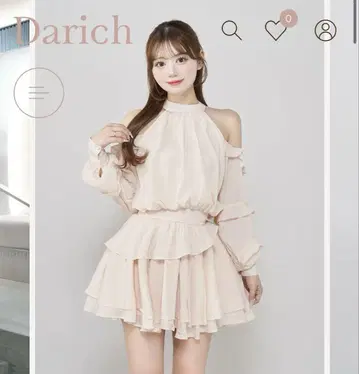 볼륨 쉬폰 미니 원피스 다리치
