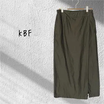 kBF KBF 올리브 슬릿 롱 스커트