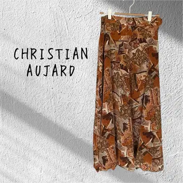 CHRISTIAN AUJARD 크리스천 오자르 올 패턴 롱 스커트