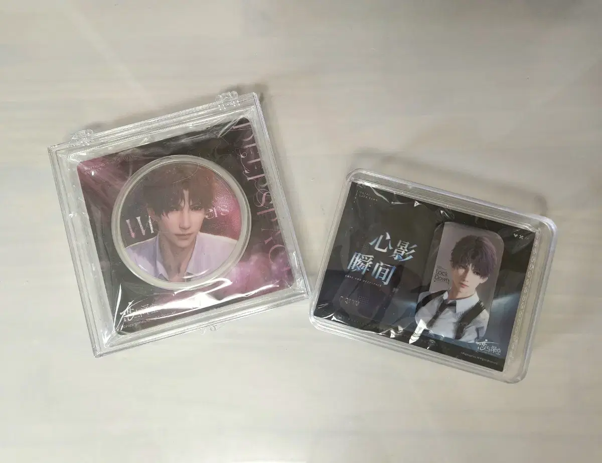 Love and Deepspace Can Badge Transparent Case LoveDeep Sunghoon Qiyou Leeseo Jinun Hauzuu