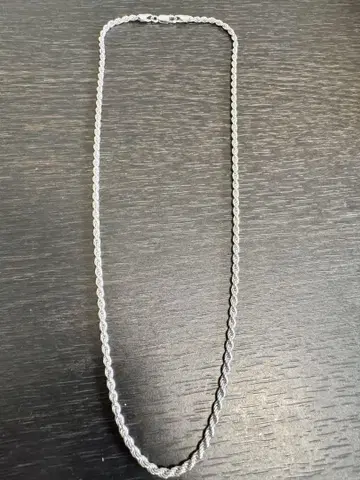AVALANCHE 로프 목걸이 실버 925 50cm 폭 3mm