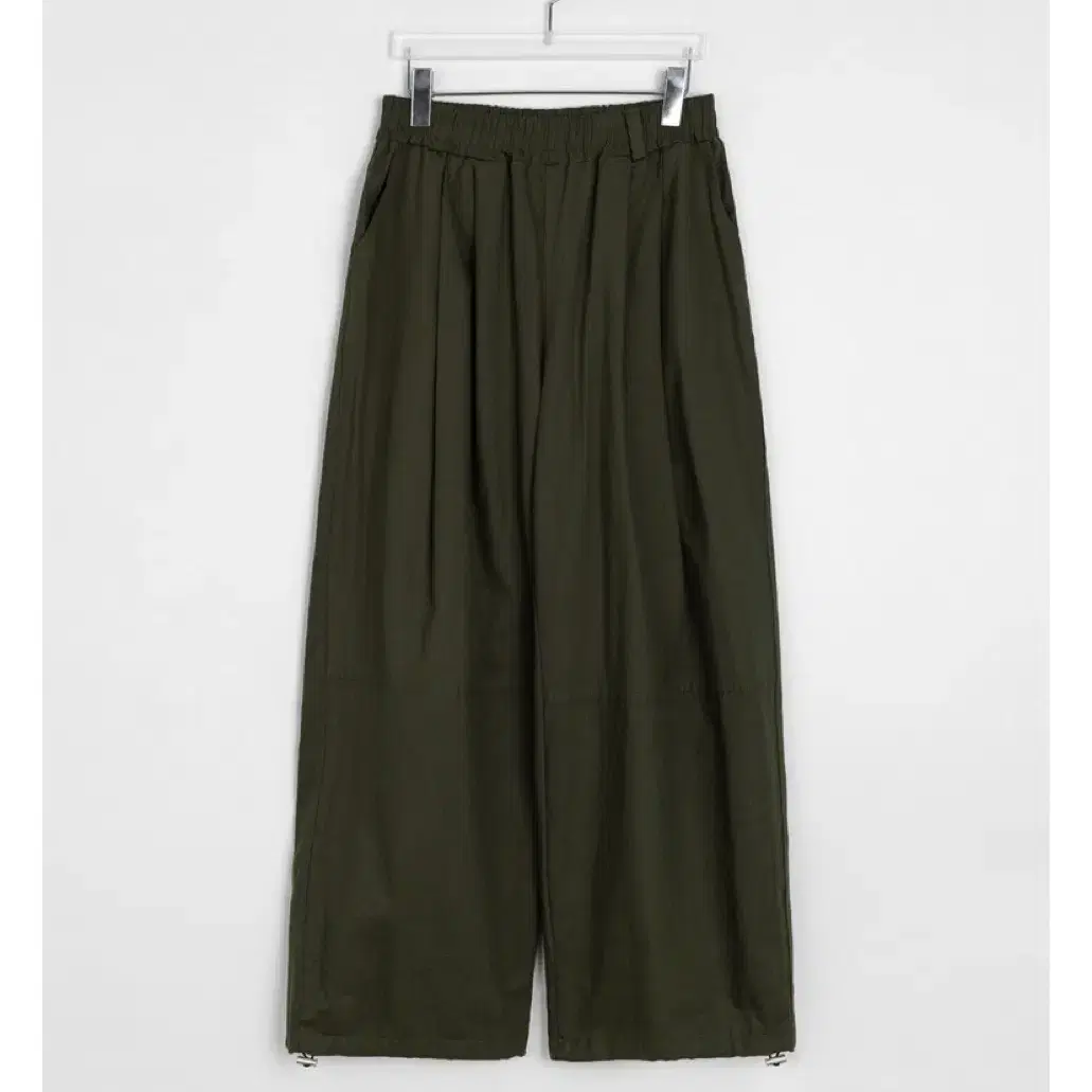 【BAON】[unisex] Hano banding key ring cut wide cotton pants Vaon Hano Bending Keyring Slit Wide Cotton Pants Khaki on