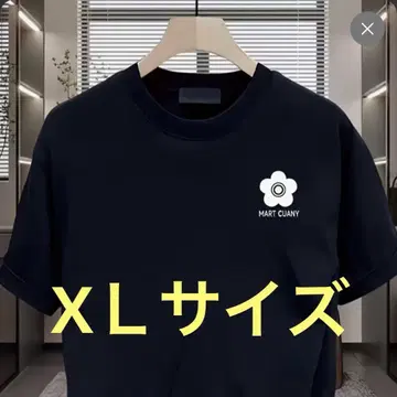 MARY QUANT 플라워 로고 반팔 티셔츠 블랙 XL 사이즈