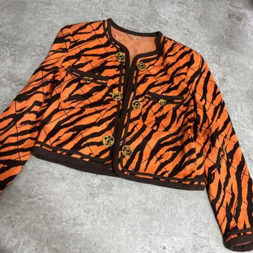 이타리야 화려하고 개성 넘치는 라이온 노카라 자켓 오렌지 9호