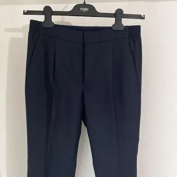 드로어 drawer 슬랙스 울 실크 테이퍼드 팬츠 네이비