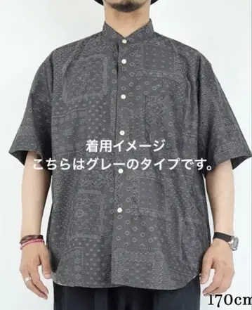 매뉴얼 알파벳 BANDANA JQ 루즈핏 밴드 카라 셔츠