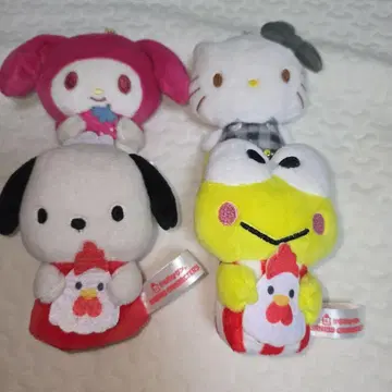 산리오 캐릭터 봉제 인형 키링 세트