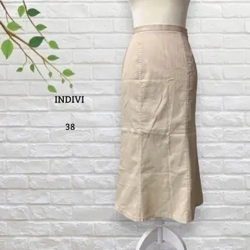 인디비 INDIVI 미사용 택 포함 롱 스커트 사다리꼴 타이트