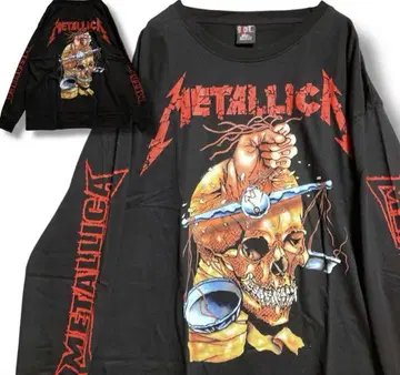 METALLICA 스컬 디자인 롱 슬리브 티셔츠