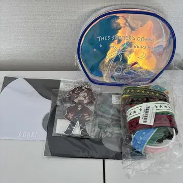 가수 아라키 오로라 파우치 아크링 키링 마스크 라바방 굿즈 세트