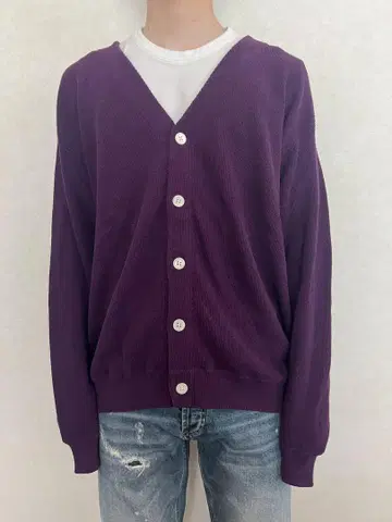 Beams 가디건 보라색 M 사이즈