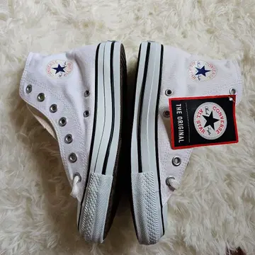컨버스 하이컷 스니커즈 화이트 23cm